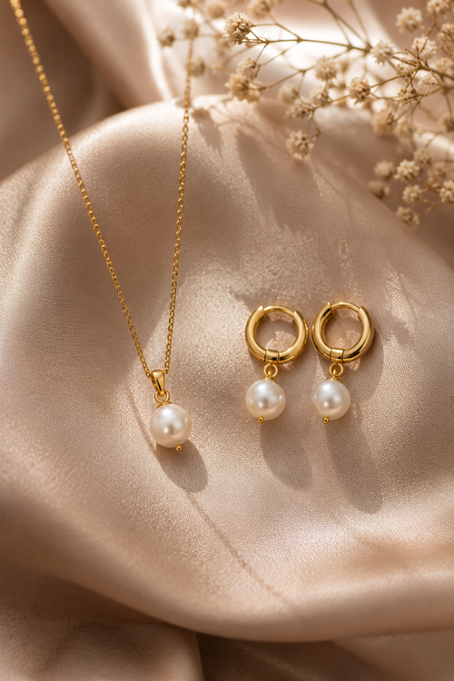 Collar de Perla Blanca con Cadena Dorada | Elegante, Minimalista y Atemporal para Mujer